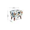 Finn Solid Wood  Ottomon in  Multicolor Colour