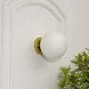 Hollis Shine Brass & Frosted White Wall Light