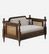 Rattan Solid Wood 2 Seater Sofa in Provincial Teak Finish