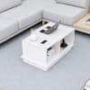 Hexa Engineered Wood Coffee Table With Storage And Open Rack In Frosty White