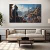 The Castle Decor Lord Rama Wall Art Set of 5 Digital Painting 27x48 Inch