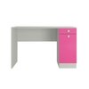 Celestia Kids Study Desk with Shuttered Cabinet and Drawer in Barbie Pink Colour