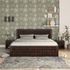 Keaton Sheesham Wood King Size Bed Box Storage Walnut Finish (72 x 78 inches)