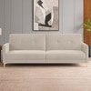 Gilud 3 Seater Click-Clack Sofa cum Bed  in Cream Colour