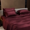 Stoa Paris Super King Size Bedsheet with 4 Pillow Covers  Size Velvet Wine