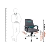 Smart Ergonomic Chair With Breathable Grey Mesh Fabric