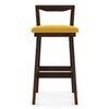 Homer Solid Wood Bar Stool in Walnut Finish