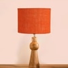 Devansh Orange  Jute   Table Lamp With  Wood Natural Base (7X18.25 Inches)-17