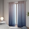 Stoa Paris Sheer Ombre Printed Door Curtain, Aesthetic Curtain with  Light Filtering Balcony,  Set of 1 Parda, Evening Glow - Navy