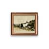 Artistry Beige Brown Forest Landscape Printed Framed Canvas Wall Prints Set of 1 Multicolor Matte