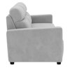 Alvaro Velvet 3 Seater Sofa Grey Color