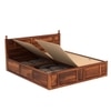 Krispy Solid Wood Queen  Size Bed Without Storage (Teak Finish)