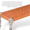 Hamilton Sheesham Wood Vintage 3 Seater Maachi Balcony Bench with 2 Stools in Orange Rope Canning