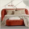 Casa Haven Relax Queen Size Bed in velvet With Engineered Hardwood Frame & Hydraulic Storage