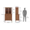 Malabar Solid Wood Sideboard in Amber Walnut Finish