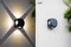 Vista Grey 4 Way Outdoor LED Wall Light
