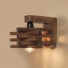 Star Brown Solid Wood Wall Lights