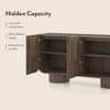 Nura Solid Wood Sideboard In Danish Walnut Finish