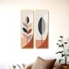 The Castle Decor Beige Terracotta Botanical Wall Art Set of 2 19x27 Inch