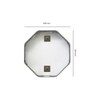 Aluminium Octagon Decorative wall mirror by elegant arts and frames (Mirror size 500 mm)