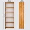 5 Open Shelves In Highland Pine Finish With Free Standing Tall Units.