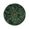 NikkisPride Elegant Marble Serving & Décor Platter Snowflake Brass inlay