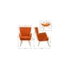 WilAccent Accent Chair With Ottoman Orange