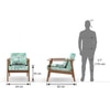 Brooks Armchair - Natural -Chitra Velvet-Mint