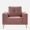 Nency Velvet 1 seater Sofa Peach
