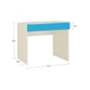 Primera Kids Study Desk with Drawer in Light Woodgrain Finish Azure Blue Colour