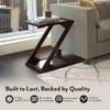 Zeta Solid Wood Side Table in Mahogany Finish