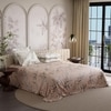 Stoa Paris Super King Size Cotton Bedsheet with 4 Pillow Covers  Size Nectar Bloom Peach
