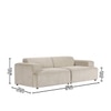 Comforthaven Wood 2 Seater With Upholstery Non Storage Sofa In Beige Colour