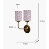 Devansh Metal Electric Wall Light in Gold Colour with Multi Shade Count of 2 Lights