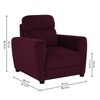Alvaro Velvet 1 Seater Sofa Red wine Color