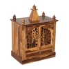 Jam  Sheesham Wood  Prayer Unit in Teak Finish