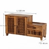 Dolo Sheesham Wood  Shoerack  in Teak Finish