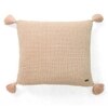 Moss Knit Pearl Pink Natural Cushion Cover 16X16  Inches