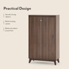 Webster 24 Pair Shoe Rack in Classic Walnut Finish