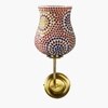 Devansh Metal Electric Wall Light in Gold Colour with Multicolor Shade Count of 1 Light