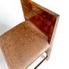 Osian Sheesham Wood Set of 2 Bar Chairs (Caramel Brown Sparkle Velvet Teak Finish)