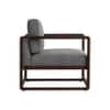 Aura Boucle Fabric Arm Chair in Grey Colour