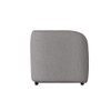Zenol Boucle Fabric 3 Seater Sofa In Grey