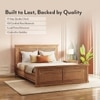 Tuscany Solid Wood King Size Non Storage Bed In Latin American Teak Finish