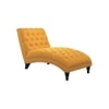 Pion Velvet Chaise Launger in Yellow Colour