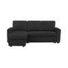 Noah Solid Wood Sofa cum Bed in Black