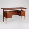 Hewinson Double Solid Wood Desk in Brown Colour Ipiano Finish