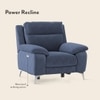 Emila One Seater Motorized Recliner in Blue Colour