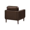 Shlok PU Leather Accent Chair in Brown