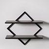 WOODENMOOD Rectangular Wall Rack